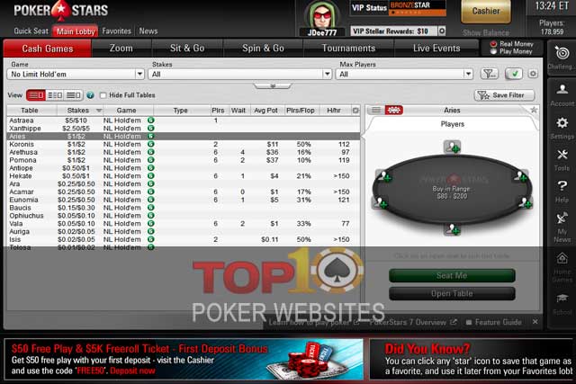 screenshot Pokerstars