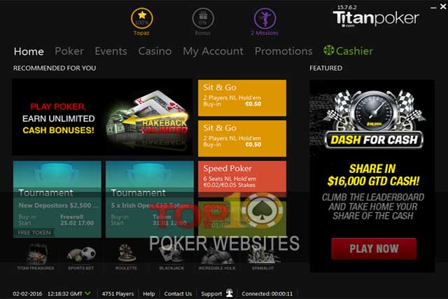 screenshot Titan Poker